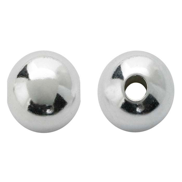 Sterling Silver 2.5mm Round Seamless-Look Bead