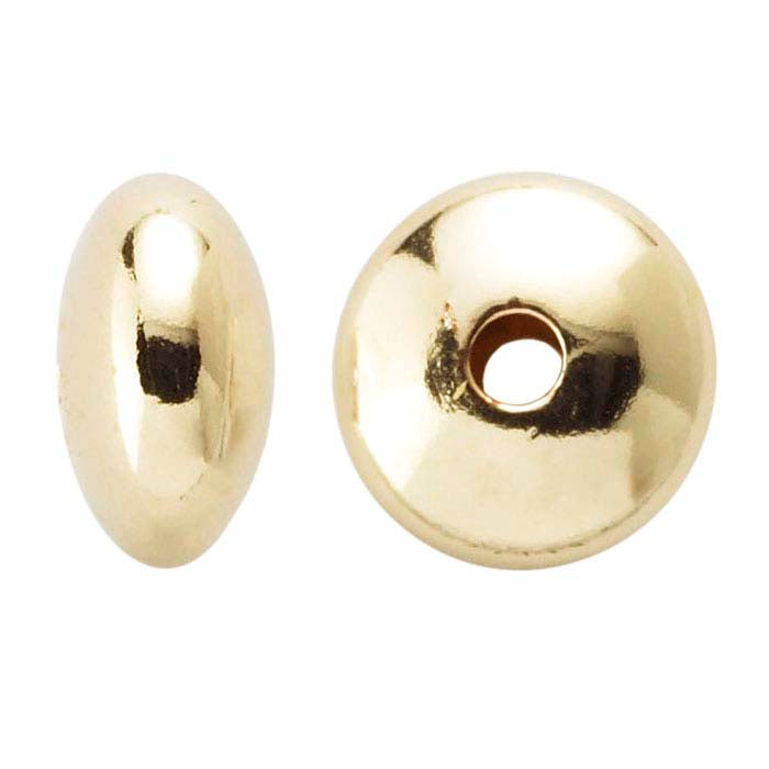 14/20 Yellow Gold-Filled 4.5mm Saucer Bead