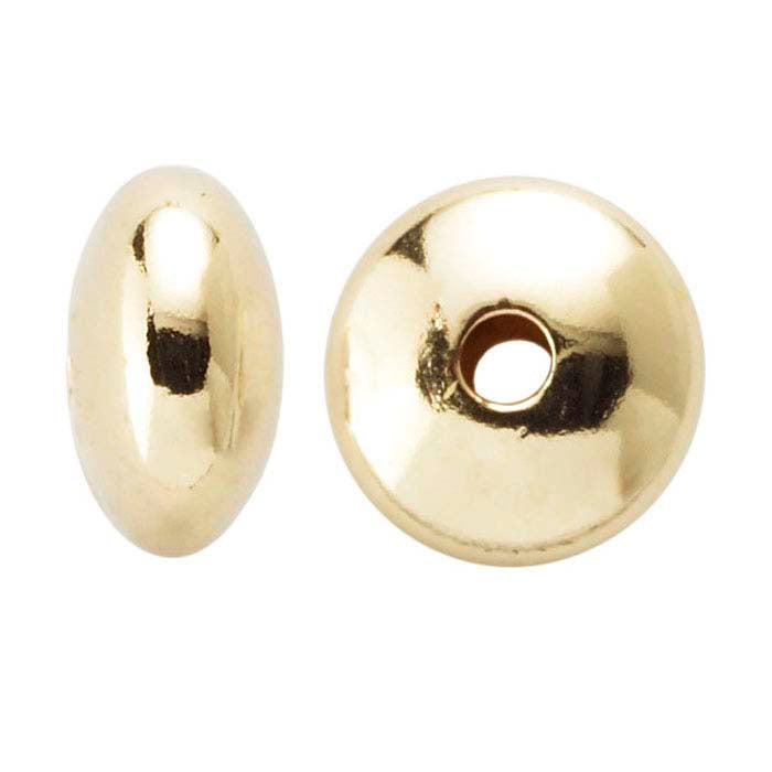 14/20 Yellow Gold-Filled 5.5mm Saucer Bead