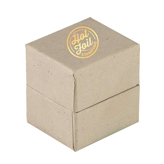 Wheat Ribbed Recycled-Paper Two-Piece Ring Gift Box