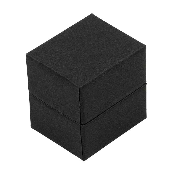 Black Matte Recycled-Paper Two-Piece Ring Gift Box