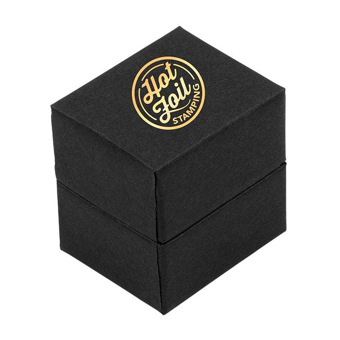 Black Matte Recycled-Paper Two-Piece Ring Gift Box