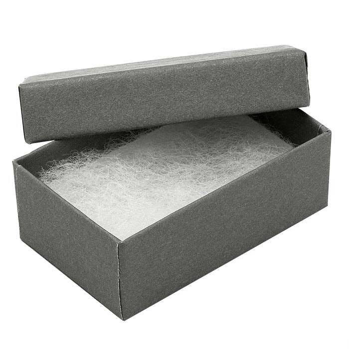 Presentask täckt med skiffergrått papper, 63,5 mm x 38,1 mm x 22,22 mm