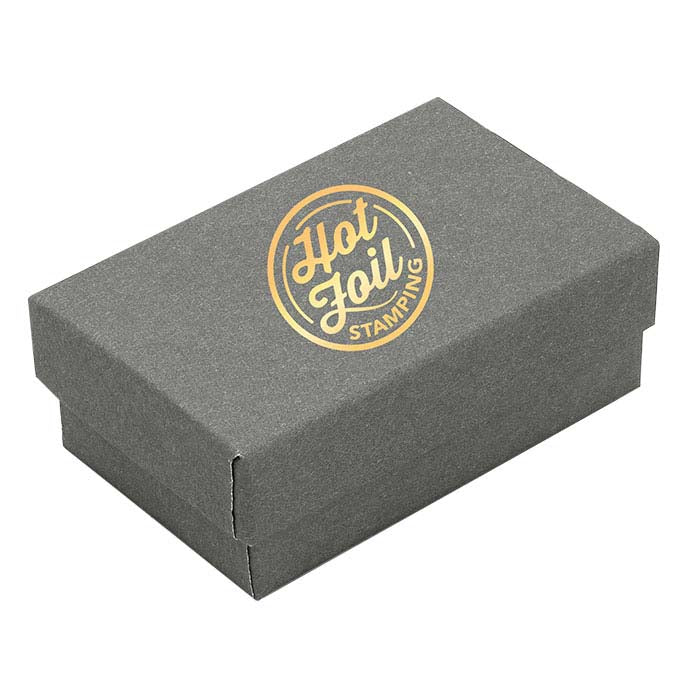 Presentask täckt med skiffergrått papper, 63,5 mm x 38,1 mm x 22,22 mm