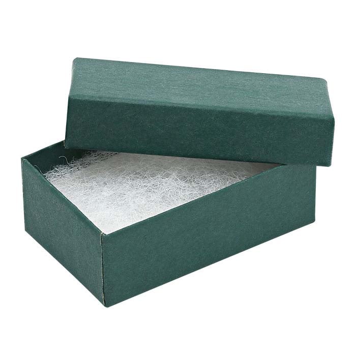 Tannengrüne Geschenkbox aus Recyclingpapier, 63,5 mm x 38,1 mm x 22,22 mm
