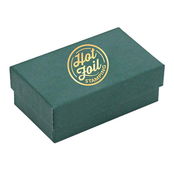 Tannengrüne Geschenkbox aus Recyclingpapier, 63,5 mm x 38,1 mm x 22,22 mm