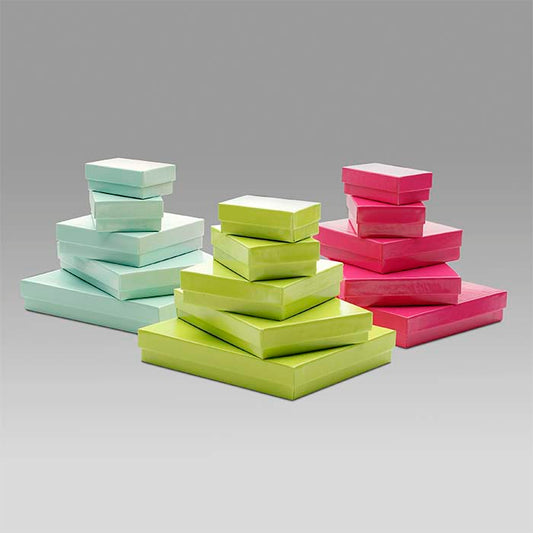 Glossy Fuchsia Paper-Covered 63.5mm x 38.1mm x 22.22mm Gift Box