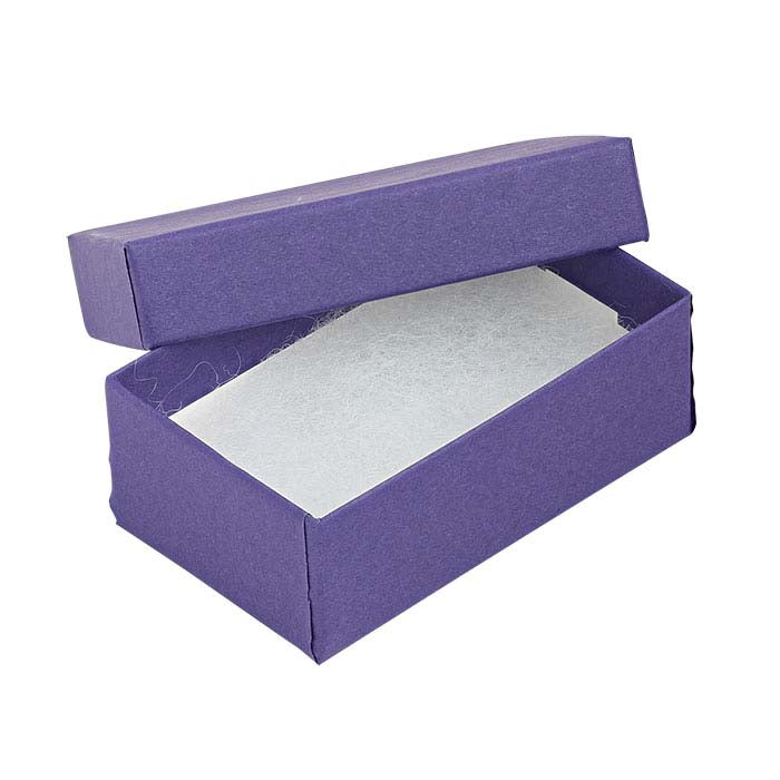 Fioletowe pudełko na prezent z papieru z recyklingu 63,5 mm x 38,1 mm x 22,22 mm