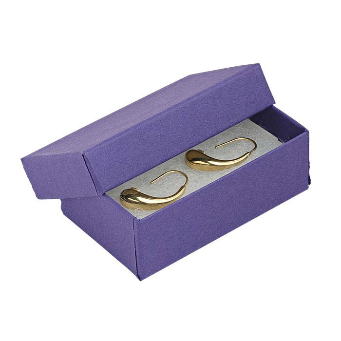 Fioletowe pudełko na prezent z papieru z recyklingu 63,5 mm x 38,1 mm x 22,22 mm
