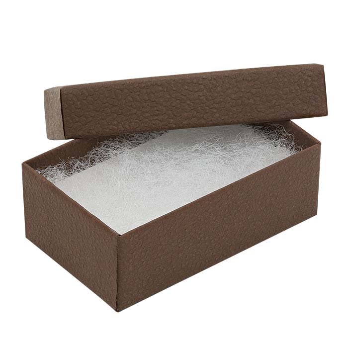 Coffee Shop Cocoa Recycled-Paper Textured 63.5mm x 38.1mm x 22.22mm Gift Box