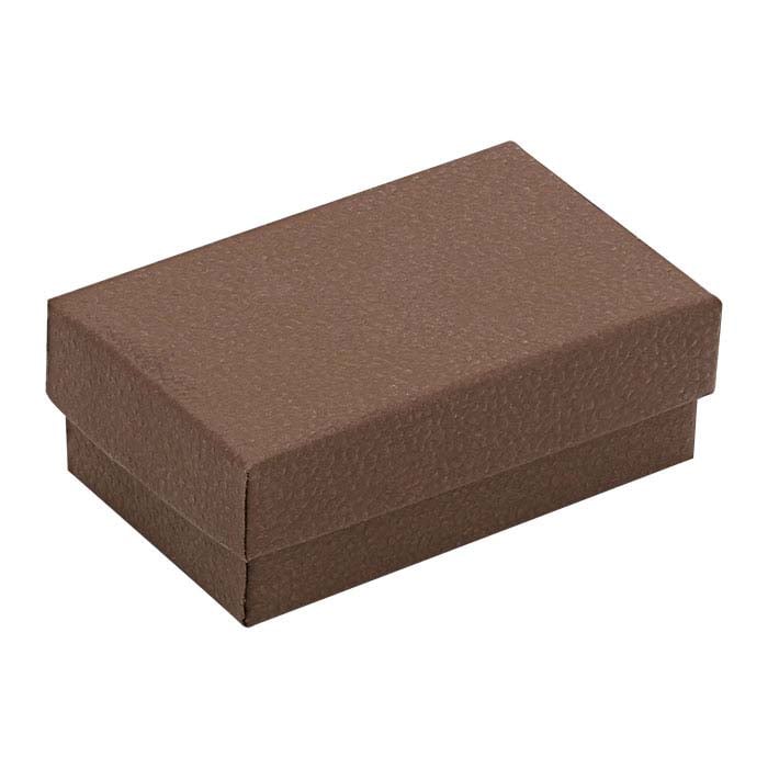 Coffee Shop Cocoa Recycled-Paper Textured 63.5mm x 38.1mm x 22.22mm Gift Box