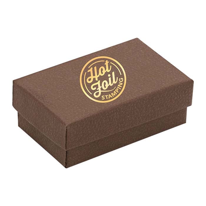 Coffee Shop Cocoa Recycled-Paper Textured 63.5mm x 38.1mm x 22.22mm Gift Box