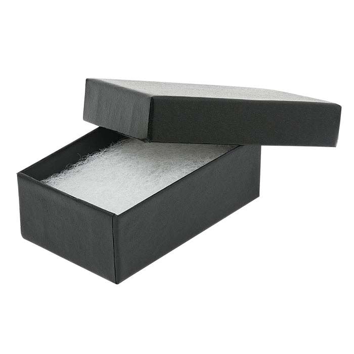 Black Satin Paper-Covered 63.5mm x 38.1mm x 22.22mm Gift Box