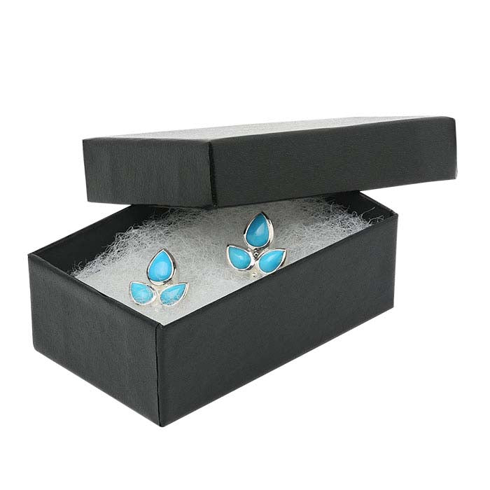 Black Satin Paper-Covered 63.5mm x 38.1mm x 22.22mm Gift Box