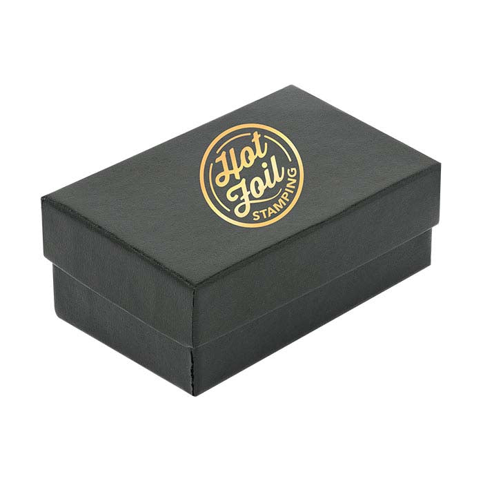 Black Satin Paper-Covered 63.5mm x 38.1mm x 22.22mm Gift Box