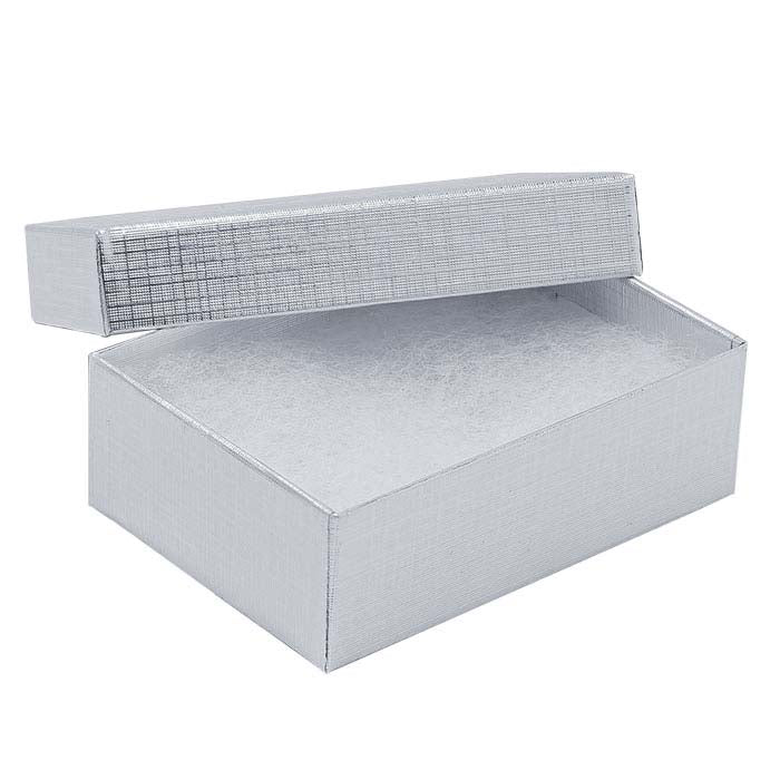 Sølvfolie Linfinish Resirkulert Papir 77,79 mm x 53,97 mm x 15,88 mm Gaveeske