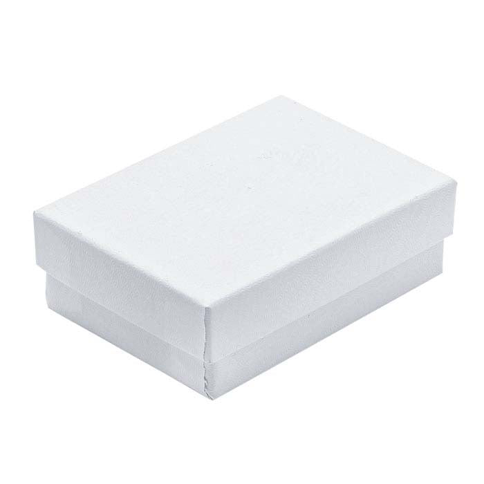 Klassisk hvit-swirlet resirkulert papir 77,79 mm x 53,97 mm x 25,4 mm gaveeske