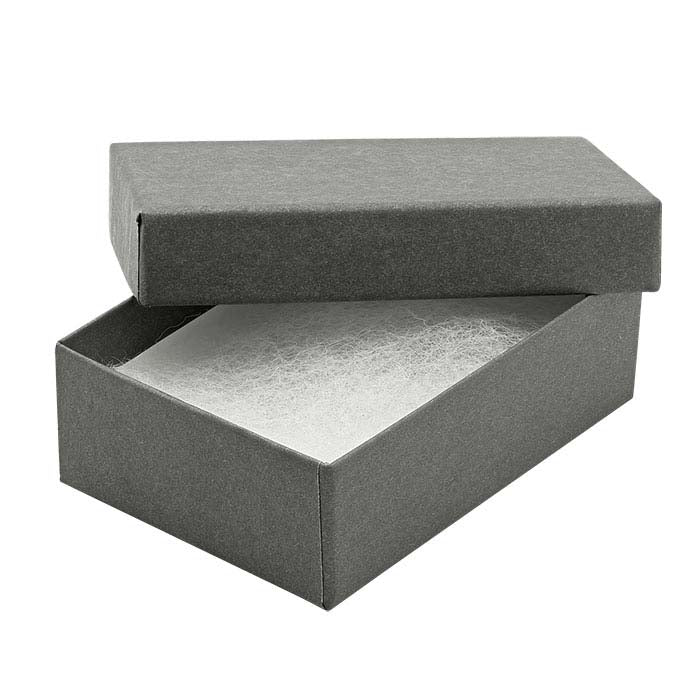 Presentask i skiffergrått papper, 77,79 mm x 53,97 mm x 25,4 mm