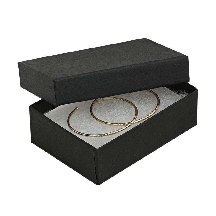 Matte Black Recycled-Paper 77.79mm x 53.97mm x 25.4mm Gift Box