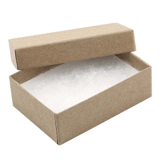 Kraft Recycled-Paper 77.79mm x 53.97mm x 25.4mm Gift Box