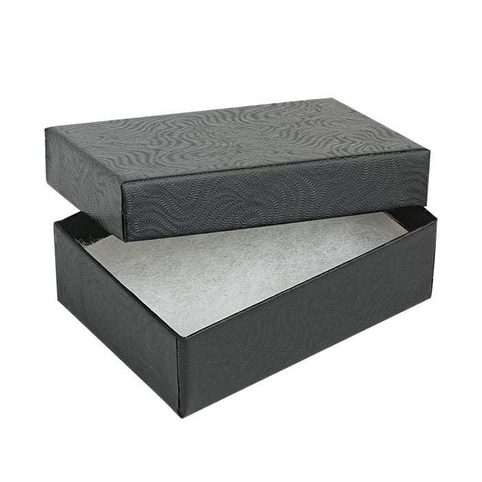 Black Swirl Recycled-Paper 77.79mm x 53.97mm x 25.4mm Gift Box