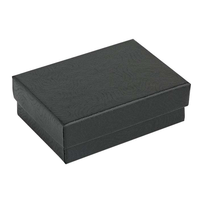 Black Swirl Recycled-Paper 77.79mm x 53.97mm x 25.4mm Gift Box