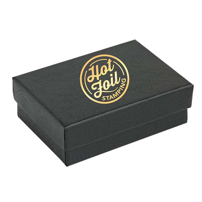 Black Swirl Recycled-Paper 77.79mm x 53.97mm x 25.4mm Gift Box