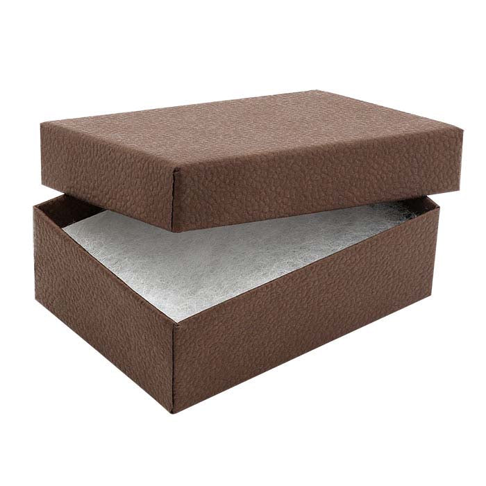 Coffee Shop Cocoa Recycled-Paper Textured 77.79mm x 53.97mm x 25.4mm Gift Box