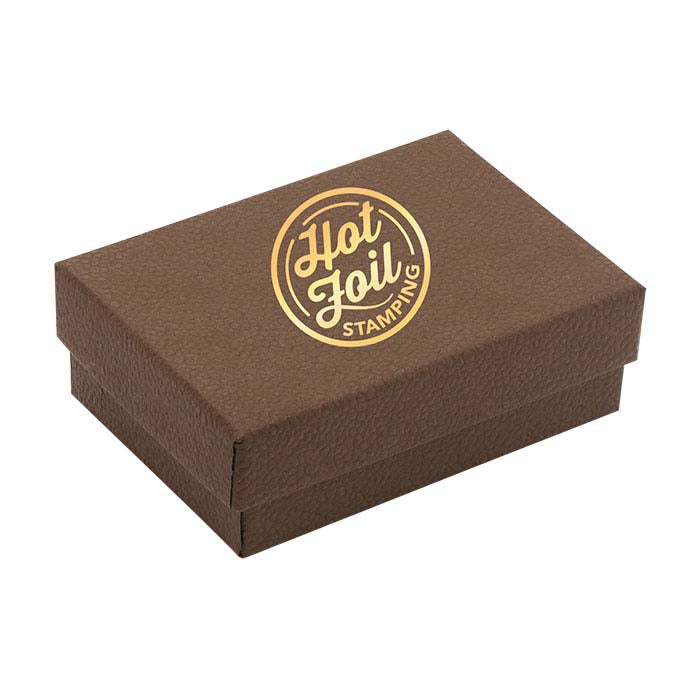 Coffee Shop Cocoa Recycled-Paper Textured 77.79mm x 53.97mm x 25.4mm Gift Box