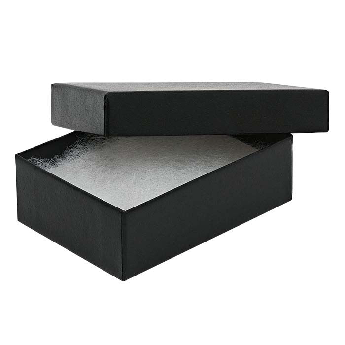Black Satin Paper-Covered 77.79mm x 53.97mm x 25.4mm Gift Box