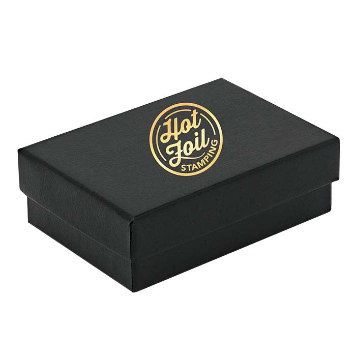 Black Satin Paper-Covered 77.79mm x 53.97mm x 25.4mm Gift Box