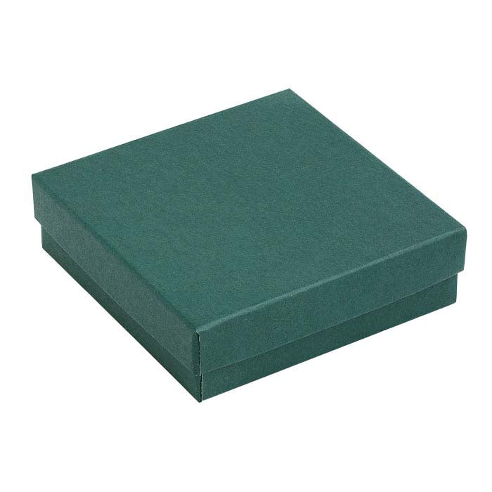 Caixa de Presente Verde Pinha em Papel Reciclado 88,9mm x 88,9mm x 25,4mm