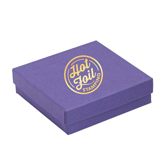 Lila presentask av återvunnet papper 88,9 mm x 88,9 mm x 25,4 mm