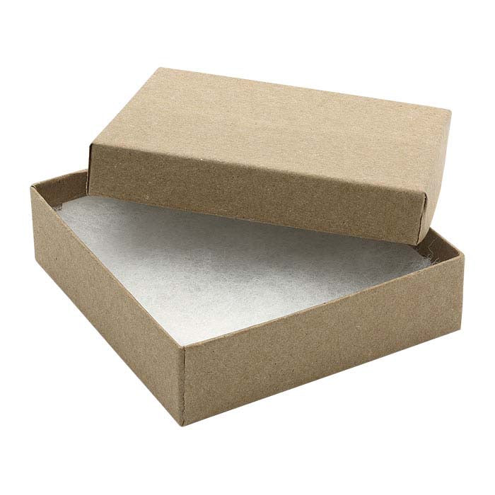 Kraft resirkulert papir 88,9 mm x 88,9 mm x 25,4 mm gaveeske