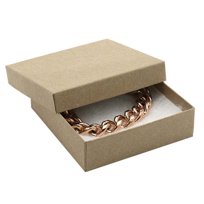 Kraft resirkulert papir 88,9 mm x 88,9 mm x 25,4 mm gaveeske