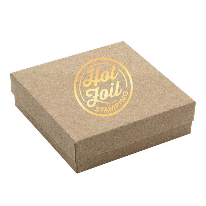 Kraft resirkulert papir 88,9 mm x 88,9 mm x 25,4 mm gaveeske