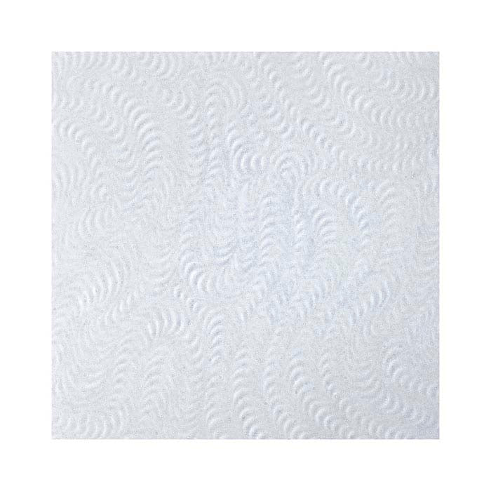 Klassisk hvit-swirlet resirkulert papir 88,9 mm x 88,9 mm x 50,8 mm gaveeske