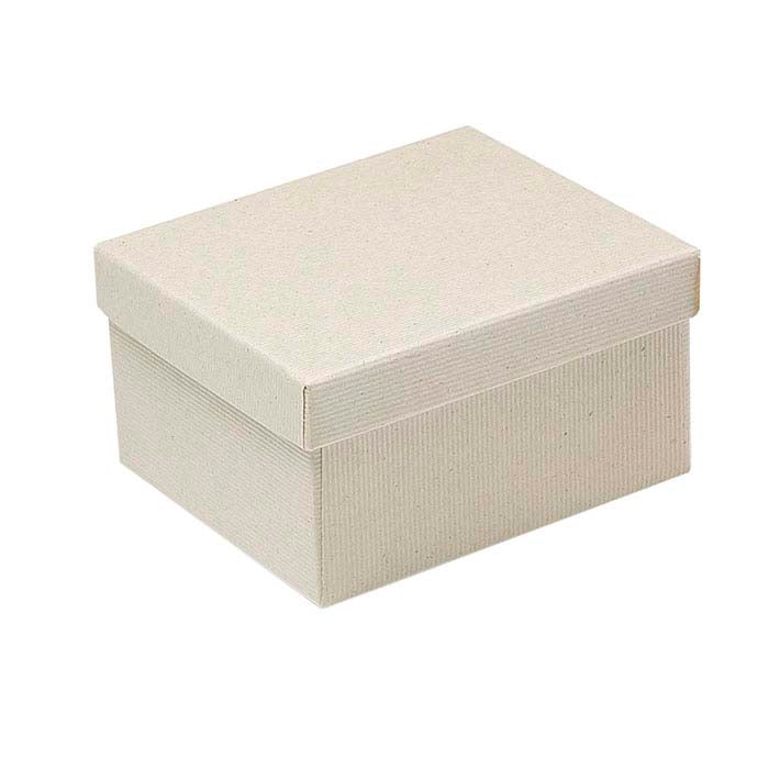 Wheat Recycled-Paper 88.9mm x 88.9mm x 50.8mm Gift Box