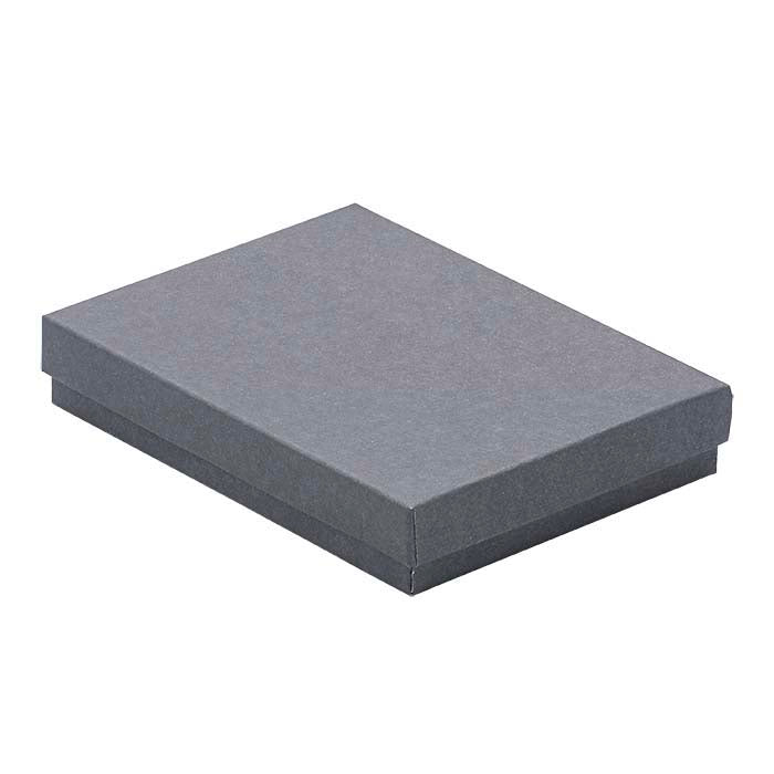 Slate Gray Paper-Covered 133.35mm x 95.25mm x 22.22mm Gift Box