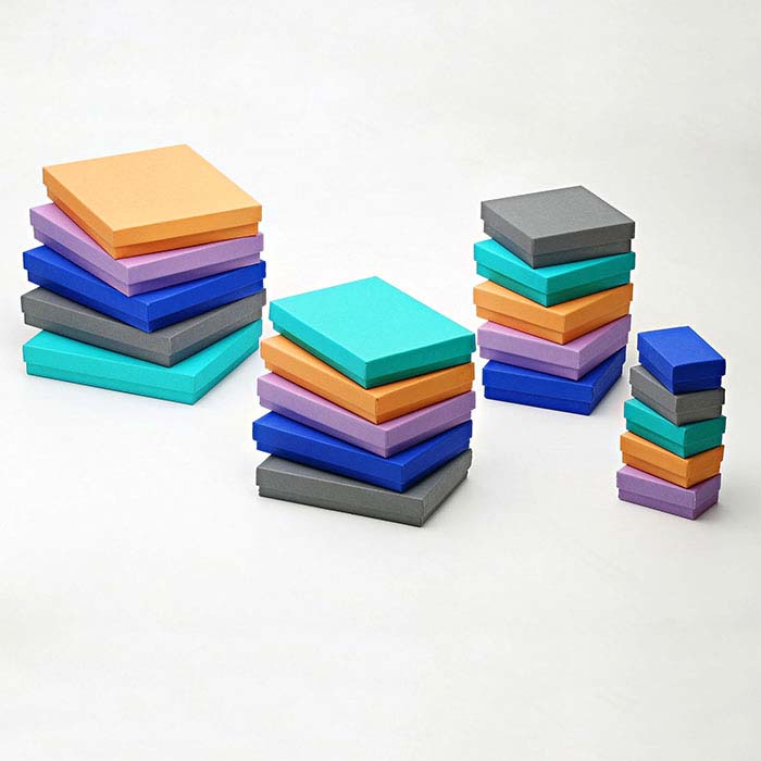 Slate Gray Paper-Covered 133.35mm x 95.25mm x 22.22mm Gift Box