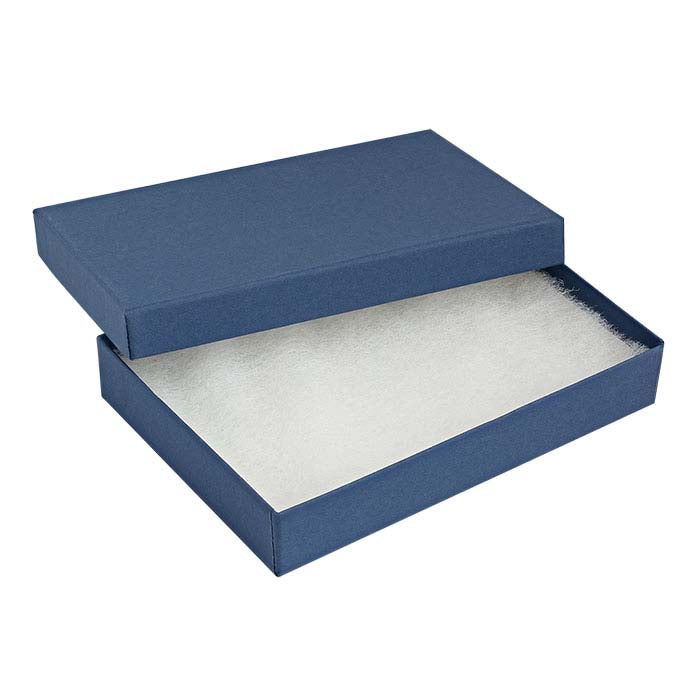 Navy Blue Recycled-Paper 133.35mm x 95.25mm x 22.22mm Gift Box