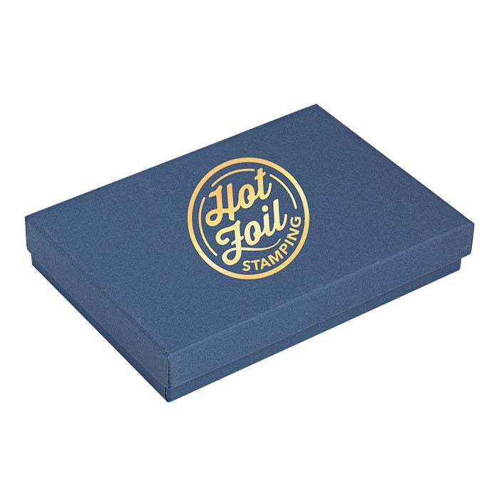 Navy Blue Recycled-Paper 133.35mm x 95.25mm x 22.22mm Gift Box