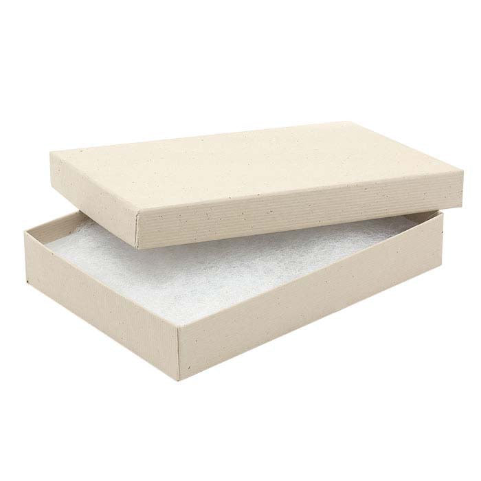 Wheat Recycled-Paper 133.35mm x 95.25mm x 22.22mm Gift Box
