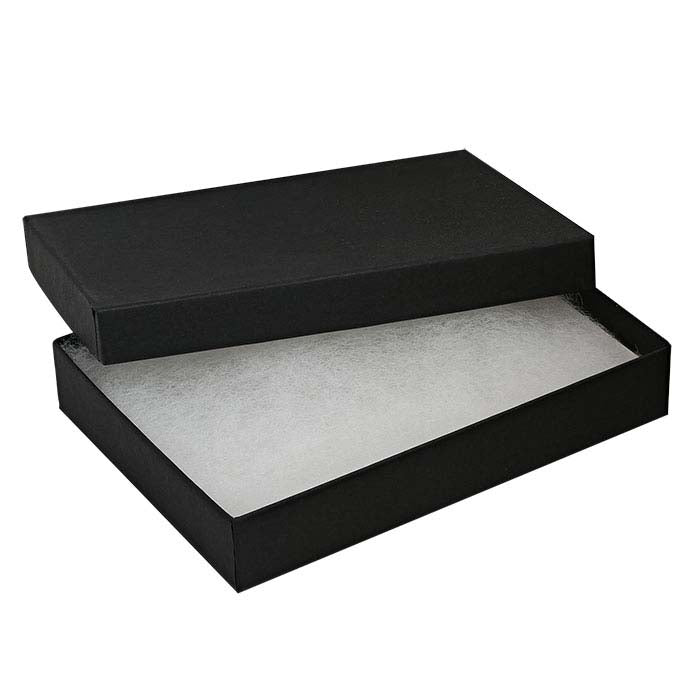 Matte Black Recycled-Paper 133.35mm x 95.25mm x 22.22mm Gift Box