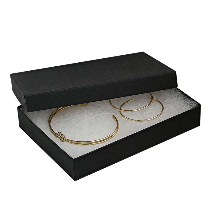 Matte Black Recycled-Paper 133.35mm x 95.25mm x 22.22mm Gift Box