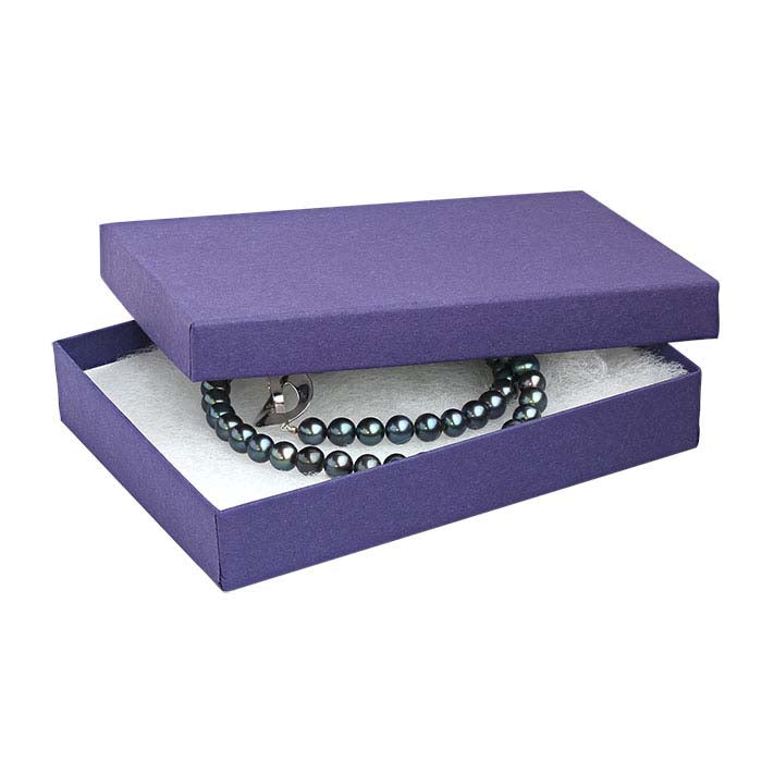 Paarse cadeauverpakking van gerecycled papier 133,35 mm x 95,25 mm x 22,22 mm