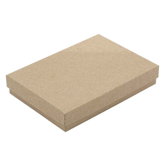 Kraft Återvunnet Papper 133,35 mm x 95,25 mm x 22,22 mm Presentask