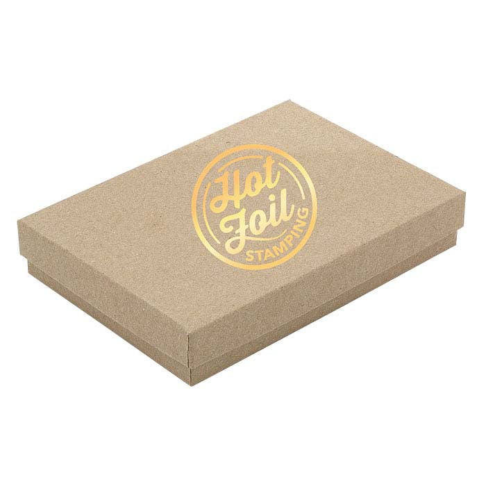 Kraft Återvunnet Papper 133,35 mm x 95,25 mm x 22,22 mm Presentask