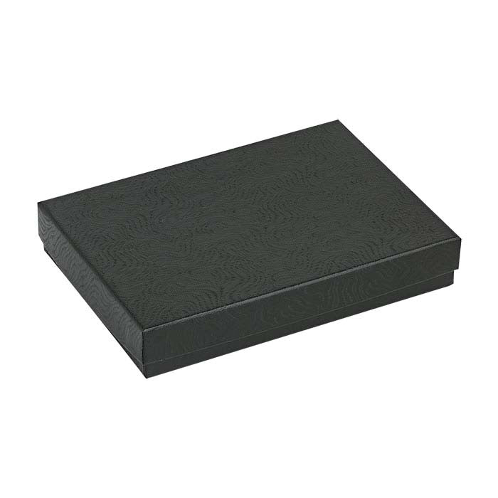 Black Swirl Recycled-Paper 133.35mm x 95.25mm x 22.22mm Gift Box