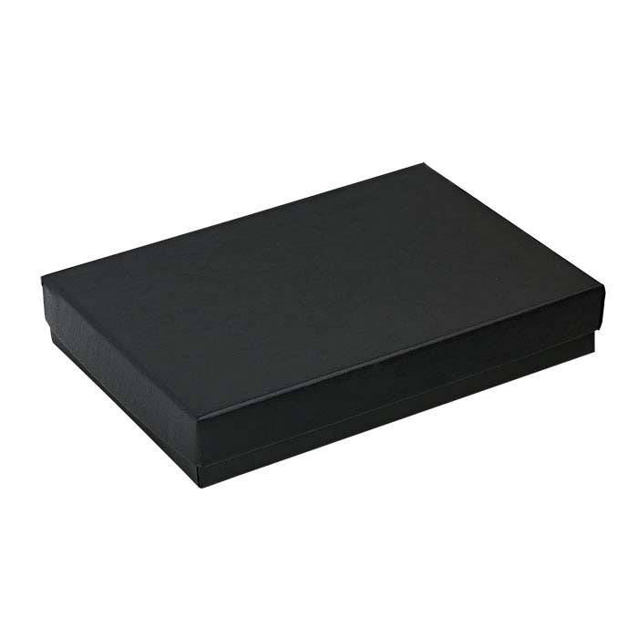 Black Satin Paper-Covered 133.35mm x 95.25mm x 22.22mm Gift Box